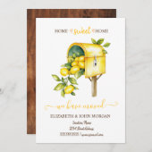 We hebben verhuisd,  brievenbus citroenen, hout (Voorkant / Achterkant)