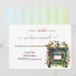 We hebben verhuisd,  brievenbus, Flowers, Striped