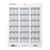 "We hebben verhuisd" Christmas Rendier Label (Full Sheet)