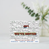 We hebben verhuisd, eenvoudig, Arty, New Home Briefkaart (Staand voorkant)