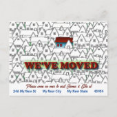 We hebben verhuisd, eenvoudig, Arty, New Home Briefkaart (Voorkant)