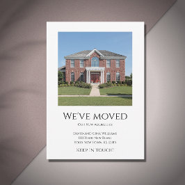 We hebben verhuisd eenvoudige foto nieuwe huis ver aankondiging