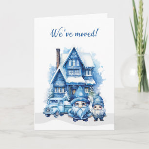 We hebben verhuisd en gelukkig vakantie aankondigi kaart