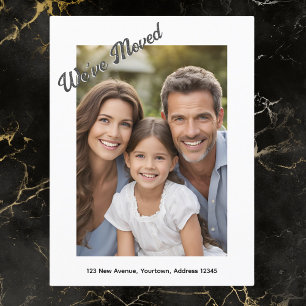 We hebben verhuisd Familie Foto Adres Wijzigen Nie Briefkaart