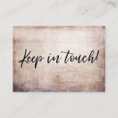 "We hebben verhuisd" Handschrift op Brown-Hued Gru Visitekaartje (Achterkant)