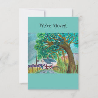 We hebben verhuisd Ierse boerderij RSVP Kaartje