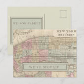 We hebben verhuisd - kaart van New York City (Voorkant / Achterkant)