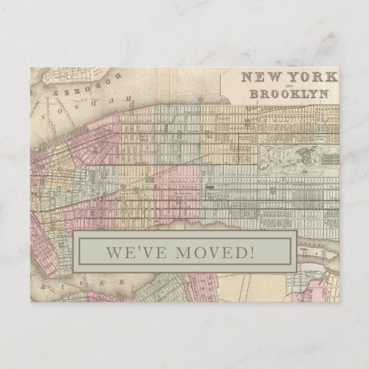 We hebben verhuisd - kaart van New York City (Voorkant)