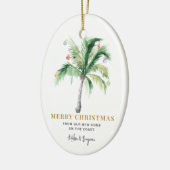 We hebben verhuisd Kerst Feestdagen Kustadres Keramisch Ornament (Links)