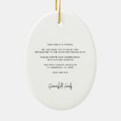 We hebben verhuisd Kerst Feestdagen Kustadres Keramisch Ornament (Achterkant)