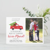 We hebben verhuisd Kerst Truck Foto Vakantie Verhu Aankondiging (Staand voorkant)