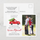 We hebben verhuisd Kerst Truck Foto Vakantie Verhu Aankondigingskaart (Voorkant / Achterkant)