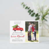 We hebben verhuisd Kerst Truck Foto Vakantie Verhu Aankondigingskaart (Staand voorkant)