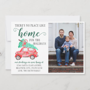 We hebben verhuisd kerstauto foto vakantie verhuiz aankondiging