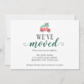 We hebben verhuisd kerstboom New Home Vakantie ver Aankondiging (Achterkant)