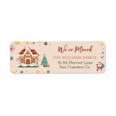 We hebben verhuisd Kerstboom vakantie verhuislabel Etiket (Voorkant)