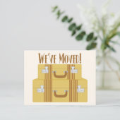 We hebben verhuisd -  koffers aankondigingskaart (Staand voorkant)