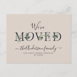 We hebben verhuisd loof letters New Home Briefkaart