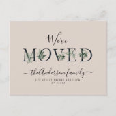 We hebben verhuisd loof letters New Home Briefkaart (Voorkant)