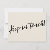 "We hebben verhuisd" Modern handschrift crème Kaar Kaart (Achterkant)