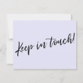 "We hebben verhuisd" Modern handschrift Lavendel K Kaart (Achterkant)