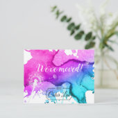 We hebben verhuisd Modern Waterverf Salon Nieuw Ad Aankondigingskaart (Staand voorkant)