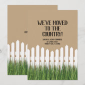 We hebben verhuisd naar het land aankondiging hek (Voorkant / Achterkant)