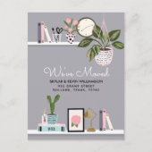 We hebben verhuisd - New Address Wall Shelf Decor  Aankondigingskaart (Voorkant)