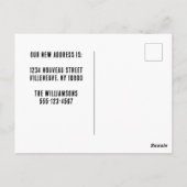 We hebben verhuisd nieuw adres grappige Cartoon Briefkaart (Achterkant)