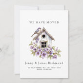 We hebben verhuisd - Nieuw adres I Bird house Aankondiging (Voorkant)