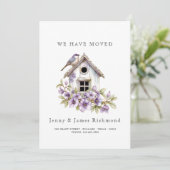 We hebben verhuisd - Nieuw adres I Bird house Aankondiging (Staand voorkant)