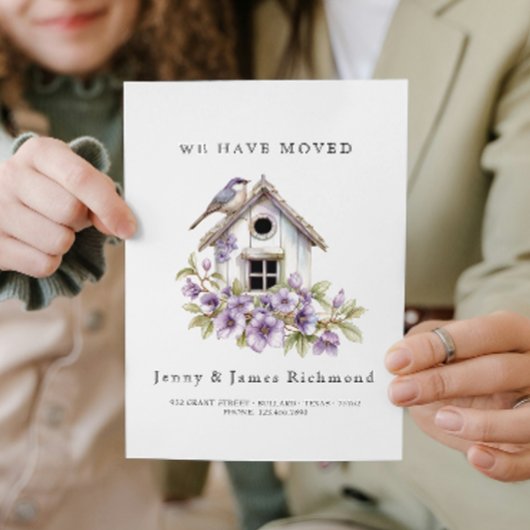 We hebben verhuisd - Nieuw adres I Bird house Aankondiging