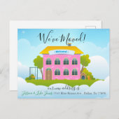 We hebben verhuisd nieuwe adres aankondiging huis (Voorkant / Achterkant)