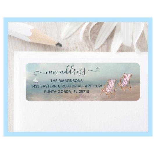 We hebben verhuisd strand nieuw adres verhuisd ret etiket