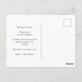 We hebben verhuisd verandering naar adres Cityscap Briefkaart (Achterkant)