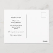 We hebben verhuisd verandering van adres tropisch  briefkaart (Achterkant)