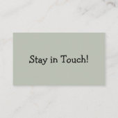 "We hebben verhuisd" w / klein huis, Sage Green Ka Visitekaartje (Achterkant)