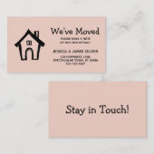 "We hebben verhuisd" w / Little House Blush aankon Visitekaartje (Voorkant / Achterkant)