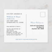 WE HEBBEN VERHUISD, Whimsical House on Wheels Open Uitnodiging Briefkaart (Achterkant)