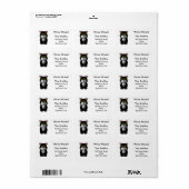 We hebben verhuisd, zwart en wit kat etiket (Full Sheet)