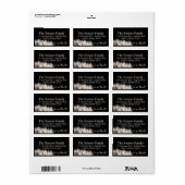 We hebben verlichte kersthuizen verhuisd etiket (Full Sheet)