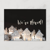 We hebben verlichte kerstwoningen verplaatst briefkaart (Voorkant)