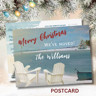 * We hebben verplaatst Budget Ocean Beach Kerstmis Aankondigingskaart