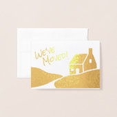 We hebben verplaatst eenvoudige moderne luxe nieuw folie kaarten (Voorkant met envelop)