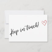 "We hebben verplaatst" Handschrift Kaart met Rode (Achterkant)