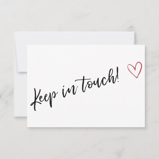 "We hebben verplaatst" Handschrift Kaart met Rode  (Achterkant)