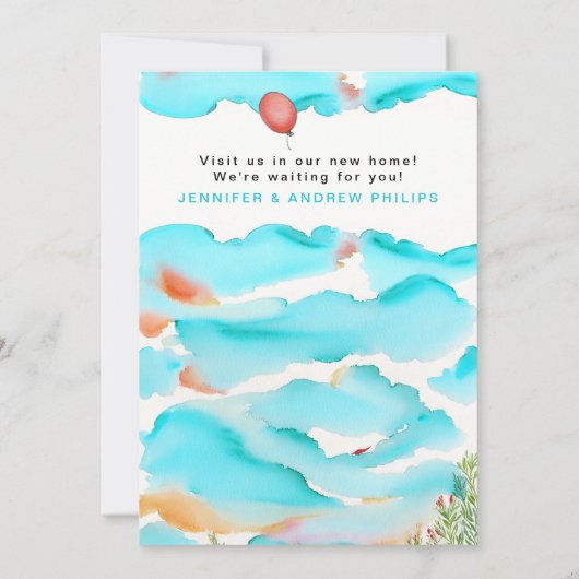 We hebben verplaatst leuke moderne nieuwe adres Wa Aankondiging (Achterkant)