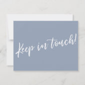 "We hebben verplaatst" Modern Handschrift Stoffige Kaart (Achterkant)