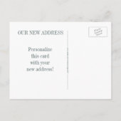 "We hebben verplaatst" wijziging van adres briefka Aankondigingskaart (Achterkant)