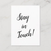 "We hebben verplaatst" Zwart-wit Kaart w / Little  Visitekaartje (Achterkant)